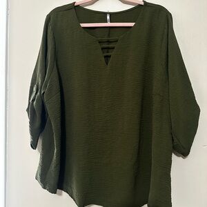 Elegant Forest Green Women's Blouse